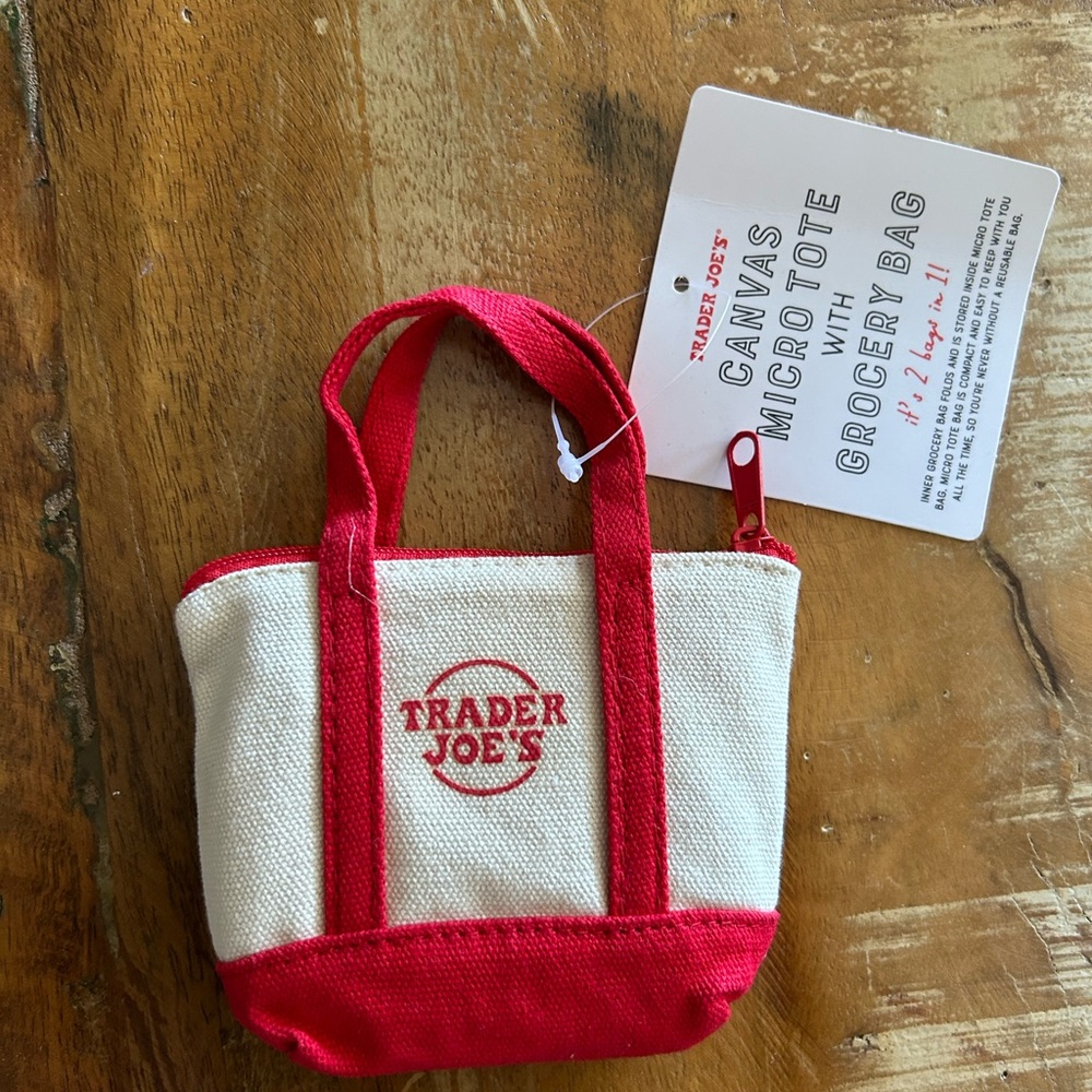 Traders Jose’s Canvas Micro tote with Grocery Bag it’s 2 bags in 1.New with tag!
